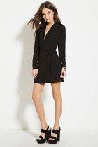 Crinkled Shirt Dress
